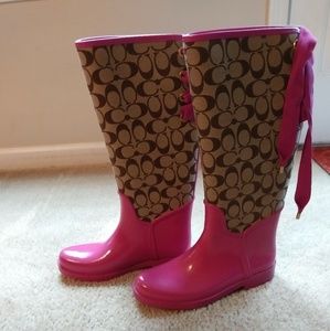 Coach rain boots